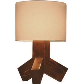 تصویر آباژور رومیزی چوبی مسینا N1.s Table lamp N1.s