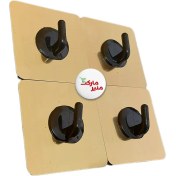 تصویر آویز چسبی چنگکی ۴ عددی 