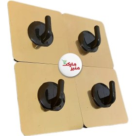 تصویر آویز چسبی چنگکی ۴ عددی 