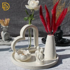 تصویر ست دکوری 5 تکه گلجای سفید 0111 جنس: