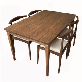 تصویر میز و صندلی ناهار خوری اسپرسان چوب مدل sm116 - 4 