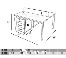 تصویر میز گروهی مدرن مدل G127 