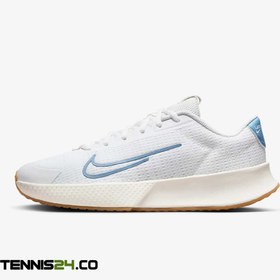 تصویر کفش تنیس زنانه نایک NikeCourt Vapor Lite 2- سفید/آبی 