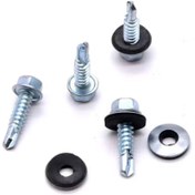 تصویر پیچ سرمته واشردار شیروانی 1/4-1*14 - 32*6.3 - 350 تایی SELF DRILLING SCREW - HEX WASHER HEAD 6.3*32 - 14*1-1/4