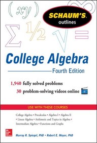 تصویر دانلود کتاب Schaums̕ outline of college algebra 4th ed کتاب انگلیسی شاومس طرح کلی جبر کالج 4th ed