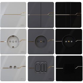 تصویر کلید و پریز T2 گلس ویرا 