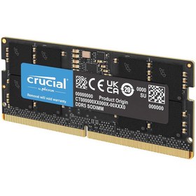 تصویر رم لپ تاپ کروشیال مدل DDR5 4800MHz ظرفیت 8 گیگابایت Crucial 8GB DDR5 4800MHz Laptop Ram