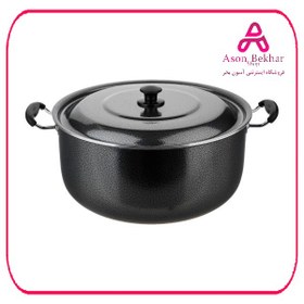 تصویر قابلمه تک سایز 46 درب فلزی عروس one size pot with 46 metal lids