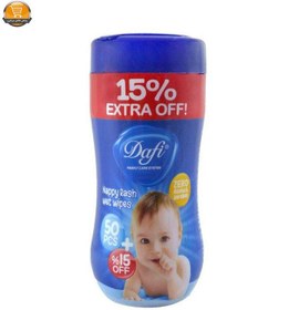 تصویر دستمال مرطوب دافی کودک مدل Nappy rash بسته 65 عددی Dafi Nappy Rash Baby Wet Wipes disinfecting dispenser 65pcs