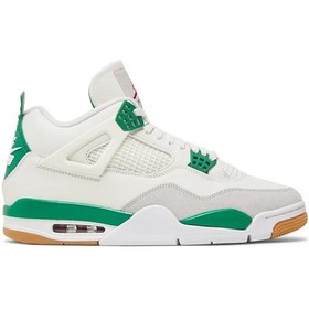 تصویر کتونی نایک ایرجردن 4 اس بی سفید سبز Nike Air Jordan 4 SB Jordan 4 Retro SB Pine Green