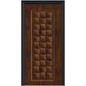 تصویر درب اتاقی ملامینه طرح حصیری - دو رو ملامینه Melamine room door with rattan design