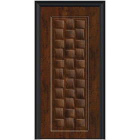 تصویر درب اتاقی ملامینه طرح حصیری - دو رو ملامینه Melamine room door with rattan design