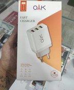 تصویر شارژر دیواری oak مدل CH-3001 به همراه کابل تبدیل microUSB 