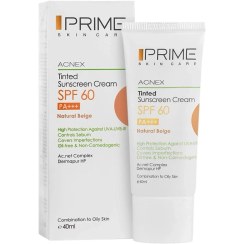 تصویر کرم ضد آفتاب رنگی SPF60 پریم (بژ روشن) 