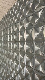 تصویر سنگ نمای پلیمری طرح لوتوس در ابعاد ۵۰*۵۰ Lotus design polymer facade stone in dimensions 50x50