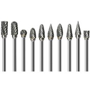 تصویر ست 10عددی فرز فرم الماسه مینیاتوری مدل AL10 شفت 3 میلی متر 