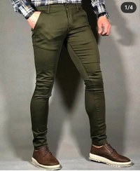 تصویر شلوار کتان کش راسته سبز یشمی فوق العاده جذاب Ultra-attractive jade green linen pantsv