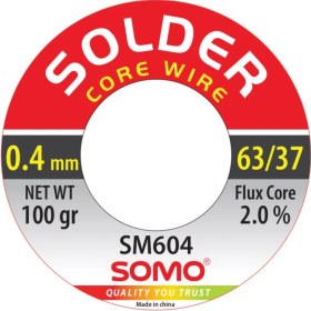 تصویر سیم لحیم سومو 0.4 میلیمتر 100 گرم مدل SOMO SM604 solder wire