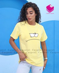 تصویر تیشرت زنانه طرح اخم نخ پنبه کد 1023