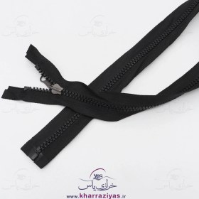 تصویر زیپ 70 سانت مشکی دو رو 
