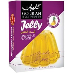 تصویر پودر ژله آناناس جعبه مقوایی 100 گرم گلیران 