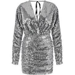تصویر خرید اینترنتی پیراهن رسمی زنانه طوسی برند ipekyol IW6220002258 ا Payetli Mini Elbise Payetli Mini Elbise