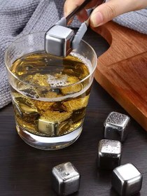 تصویر قالب یخ استیل 4عددی 