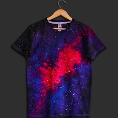 تصویر تیشرت تای دای ( شیبوری ) طرح گلکسی سرخابی Tie-Dye Galaxy 2