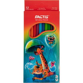 تصویر مدادرنگی 12رنگ مقوایی FACTIS 