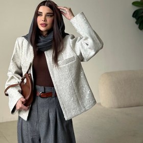 تصویر کت فوتر پولکی کرم 