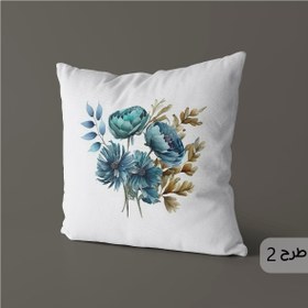 تصویر کوسن کد K453 گلدار_آبرنگی