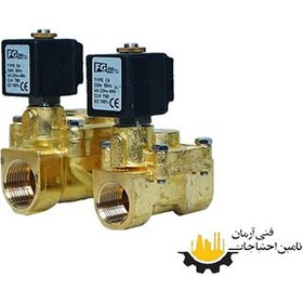 تصویر شیر برقی 2*2 برنجی "1 پنجاه بار N.C مارک FG ایتالیا AL08GB25 