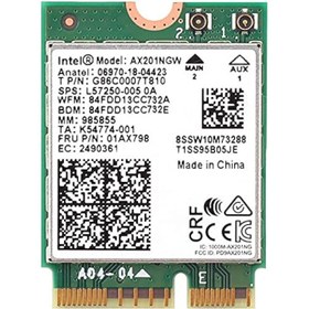 تصویر کارت وایرلس لپ تاپ Intel AX201NGW Wi-Fi 6 M.2 CNVio2 