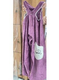 تصویر حوله تن پوش شنلی دوتیکه میکروفایبر مدل ۱۰۴۴ رنگ بندی متنوع 