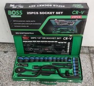 تصویر ست بکس و آچار بکس ۲۵ پارچه باس 