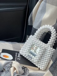 تصویر کیف مرواریدی آینه دار 