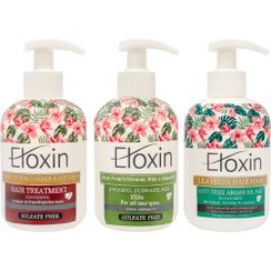 تصویر ماسک های بدون آبکشی مو الوکسین - آرگان، جوجوبا و روغن مورینگا ( سبز رنگ ) Eloxin Leave On Hair Masks