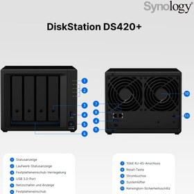 تصویر ذخیره ساز تحت شبکه برند Synology مدل DS420 4 Bay NAS Enclosure - ارسال 10 روز کاری 