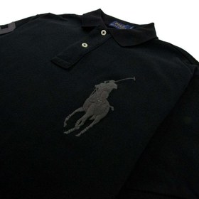 تصویر پولو شرت Ralph Lauren Custom Fit Big Pony Black/Gray 