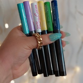 تصویر خط چشم رنگی Color eyeliner