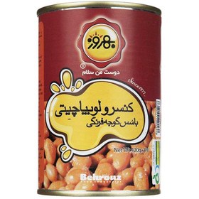 تصویر کنسرو لوبیا چیتی با سس گوجه فرنگی بهروز مقدار 420 گرم Behrouz Canned Baked Pinto Beans In Tomato Sauce 420g