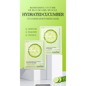 تصویر ماسک ورقه ای صورت مرطوب کننده خیار سادور SADOR BOTANY AND FRUITS CUCUMBER MOTURIZING MASK SADOER