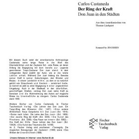 تصویر دانلود کتاب Der Ring der Kraft. Don Juan in den Stadten GERMAN 1998 کتاب آلمانی حلقه قدرت. دون خوان در شهرها آلمان 1998