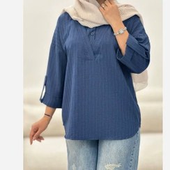 تصویر تونیک مانتویی زنانه سه دکمه کد TE92624 