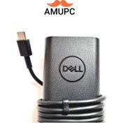 تصویر آداپتور استوک اورجینال Dell 65W تایپ سی با سه ماه گارانتی 