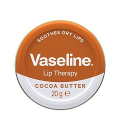 تصویر بالم لب کاسه ای کره کاکائو حجم 20 میل وازلین Vaseline Cacao Butter Lip Balm 20g