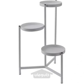 تصویر پایه گلدان خاکستری روشن داخل/خارج ایکیا 58 سانتی متر IKEA OLIVBLAD IKEA OLIVBLAD Plant stand in/outdoor light grey 58 cm