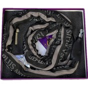 تصویر قفل زنجیری موتور سیکلت یونا سایز ۱.۵ متر مشکی 