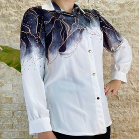 تصویر شومیز طرح برگ نگین هندی3147 