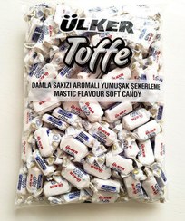 تصویر شکلات تافی سقز اولکر اصل ترکیه بسته 1 کیلویی Ulker mastic toffee chocolate from Türkiye, 1 kg package